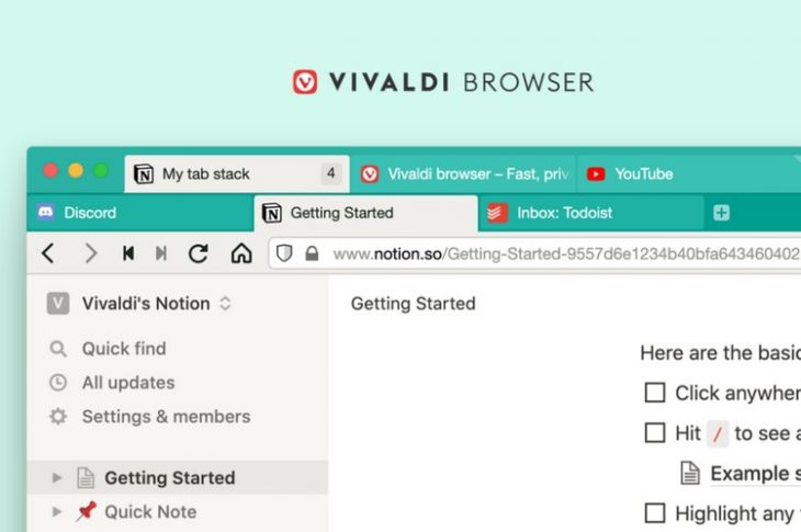 Vivaldi er den første webbrowser, der tilbyder & # 8220; faneblade med to niveauer & # 8221; til lettere administration af faner